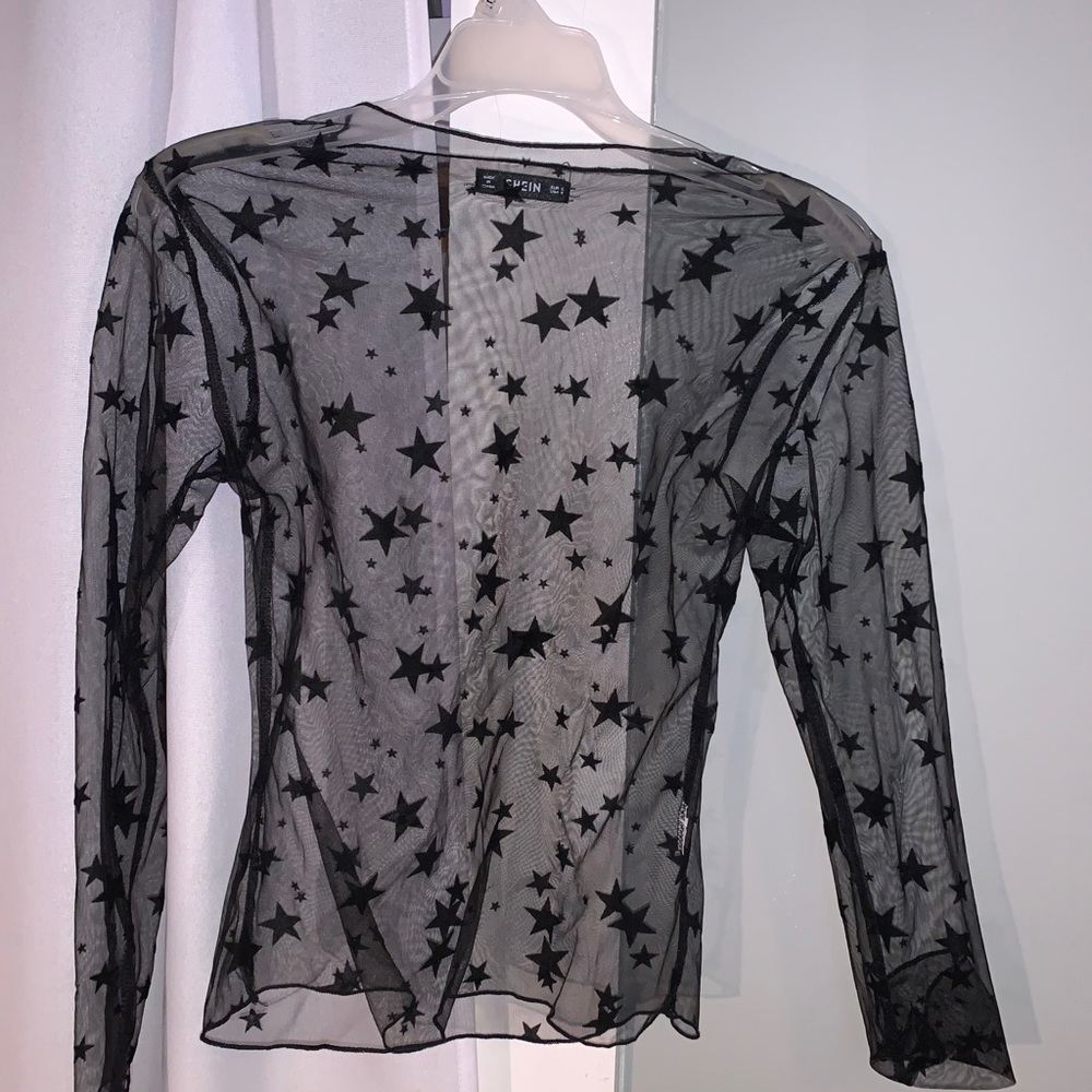 SHEIN mesh star top